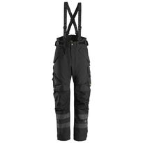 Housut Snickers Workwear 6620 tuulen- ja vedenpitävä heijastava polvisuojaus musta
