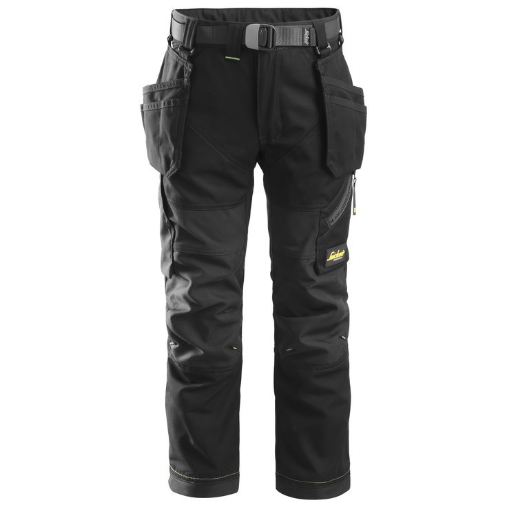 Lasten housut Snickers Workwear FlexiWork Junior 7505, musta