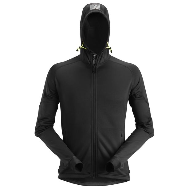 Fleecehuppari Snickers Workwear FlexiWork 8002 Polartec Power Stretch 2.0, musta