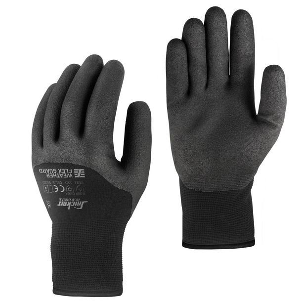 Työkäsineet Snickers Workwear 9325 Weather Flex Guard, musta
