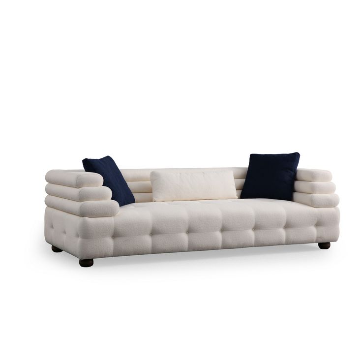 Sohva Linento Furniture Boston, valkoinen, 3-istuttava