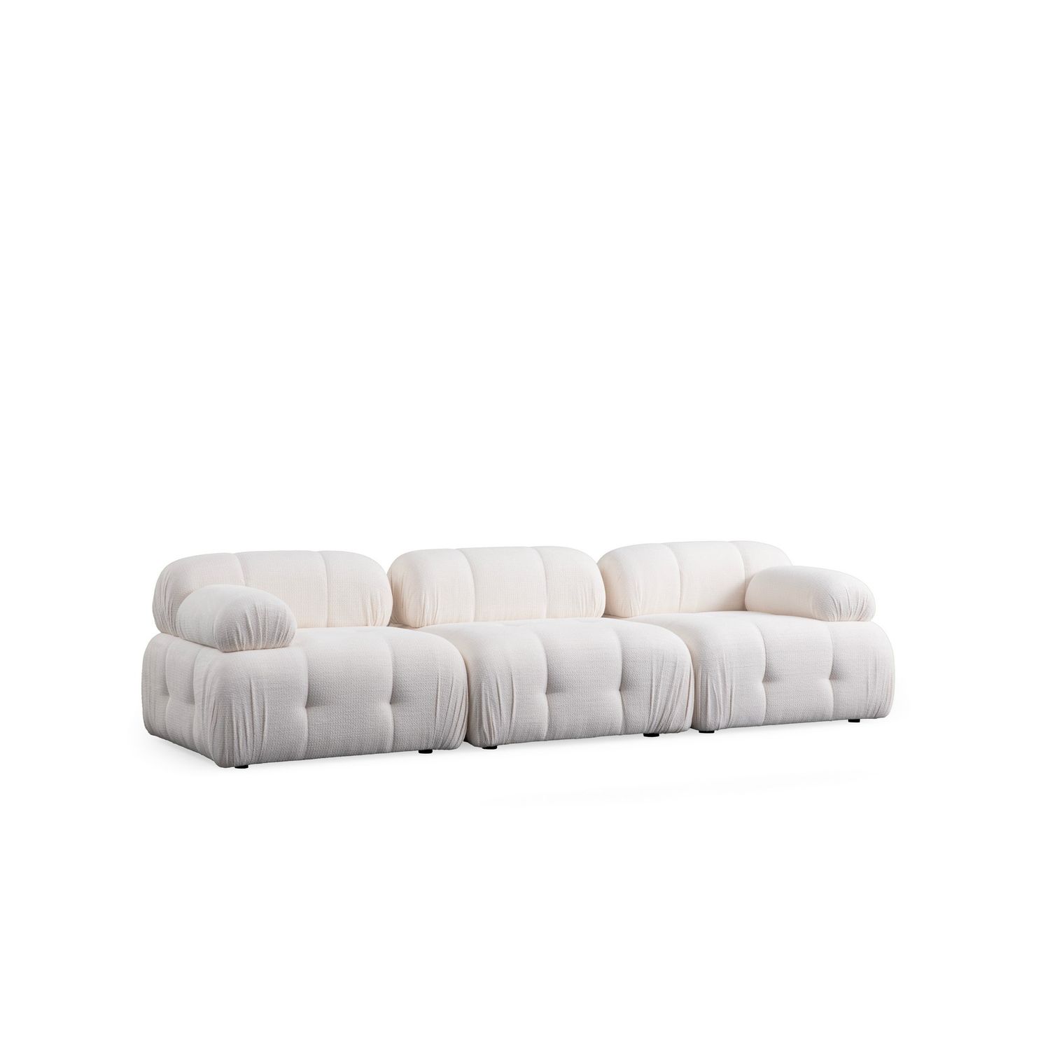 Sohva Linento Furniture Petite, valkoinen, 3-istuttava