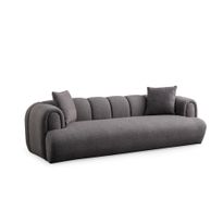 Sohva Linento Furniture Puffy Plain, antrasiitti, 3-istuttava