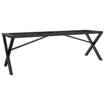 Sohvapöydän jalat X-muoto 140x30x43 cm valurauta (57902)