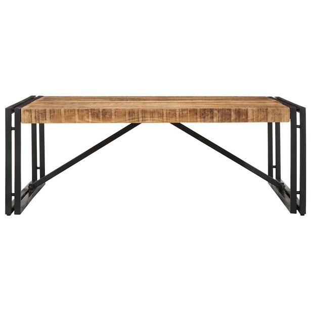 sohvapöytä 100x100x35 cm massiivi karkea puu mango (16667)
