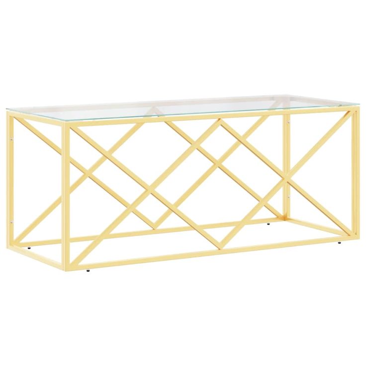 Sohvapöytä 110x45x45 cm ruostumaton teräs ja lasi (49962)