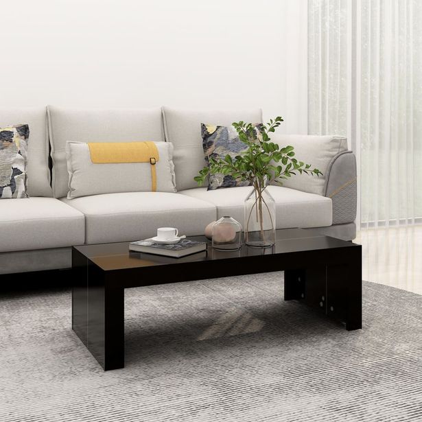 Sohvapöytä 110x50x35 cm lastulevy musta