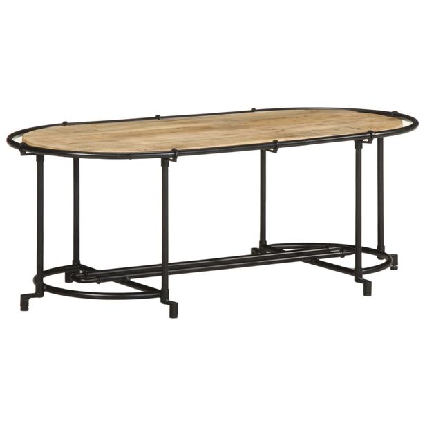 sohvapöytä 110x55x40 cm massiivipuuta karkea mango (13497)