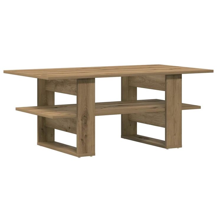Sohvapöytä artesaani tammi 102x55x42 cm tekninen puu (55851)