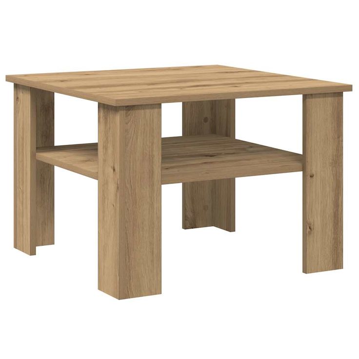 Sohvapöytä artesaani tammi 60x60x42 cm tekninen puu (55795)