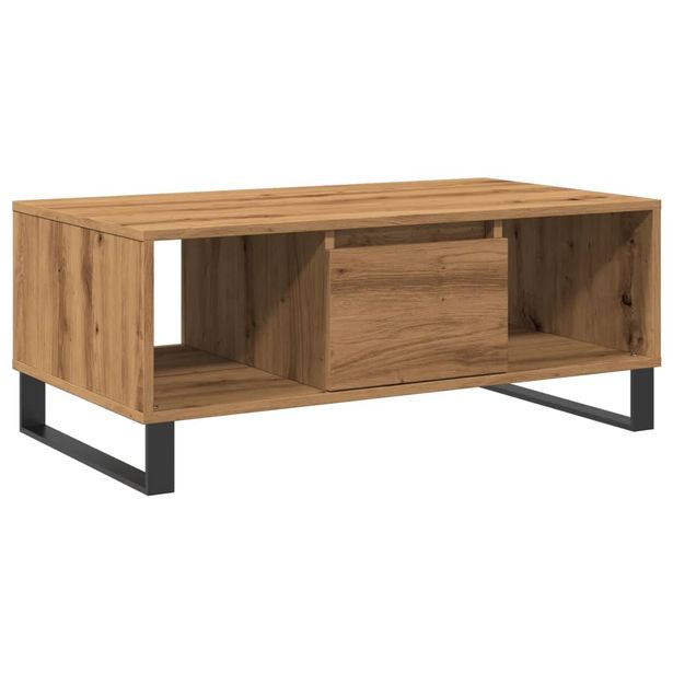Sohvapöytä artesaani tammi 90x50x36,5 cm tekninen puu (57341)