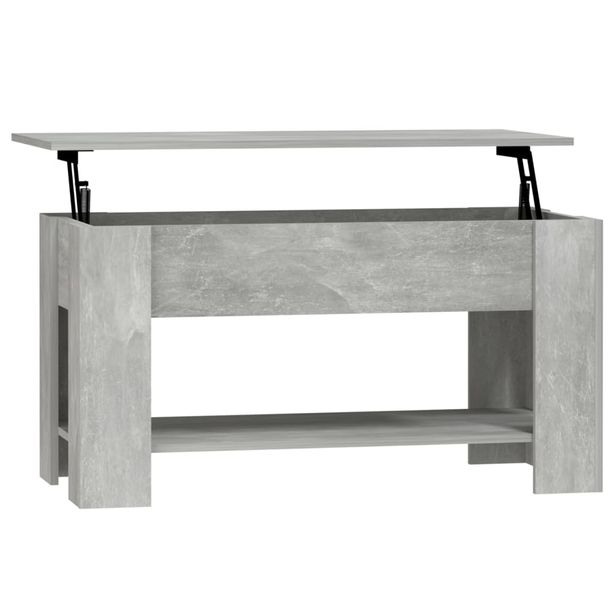 Sohvapöytä betoninharmaa 101x49x52 cm tekninen puu (09705)