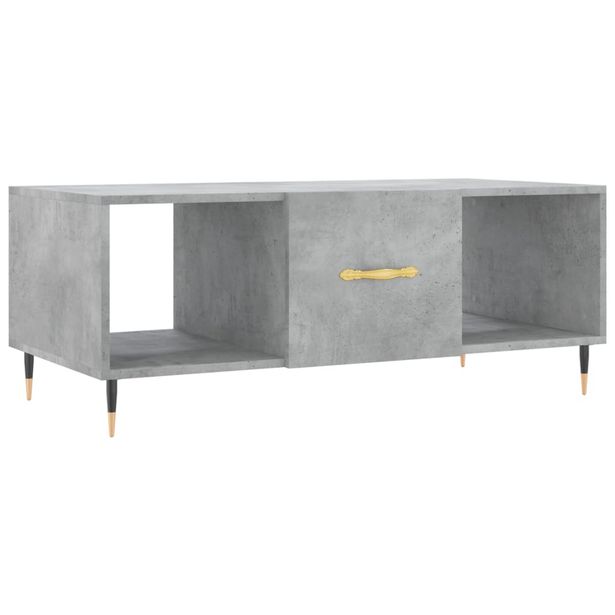 Sohvapöytä betoninharmaa 102x50x40 cm tekninen puu (29280)