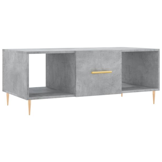 Sohvapöytä betoninharmaa 102x50x40 cm tekninen puu (29288)