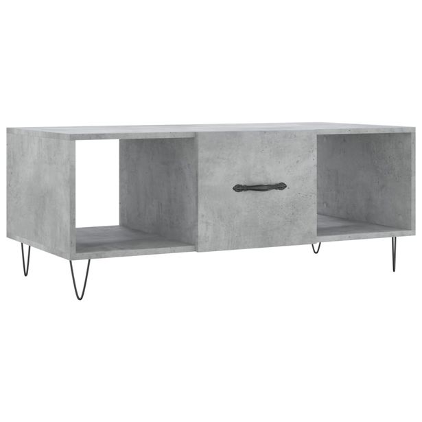 Sohvapöytä betoninharmaa 102x50x40 cm tekninen puu (29296)