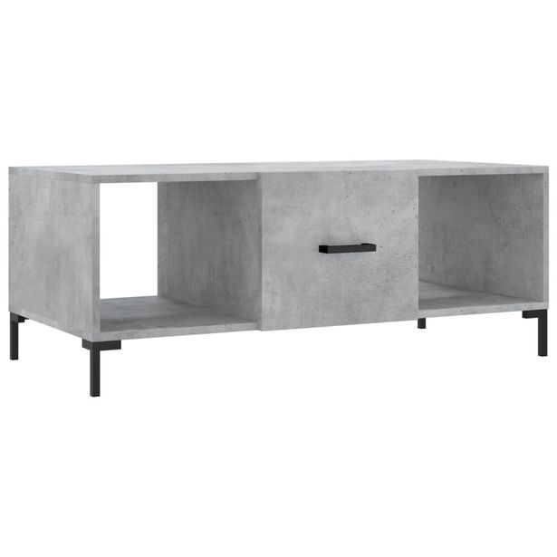 Sohvapöytä betoninharmaa 102x50x40 cm tekninen puu (29304)