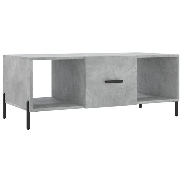Sohvapöytä betoninharmaa 102x50x40 cm tekninen puu (29312)