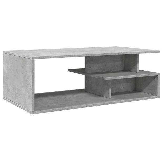 Sohvapöytä betoninharmaa 102x55x35 cm tekninen puu (48013)