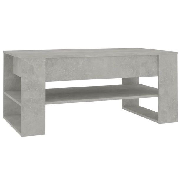Sohvapöytä betoninharmaa 102x55x45 cm tekninen puu (10903)