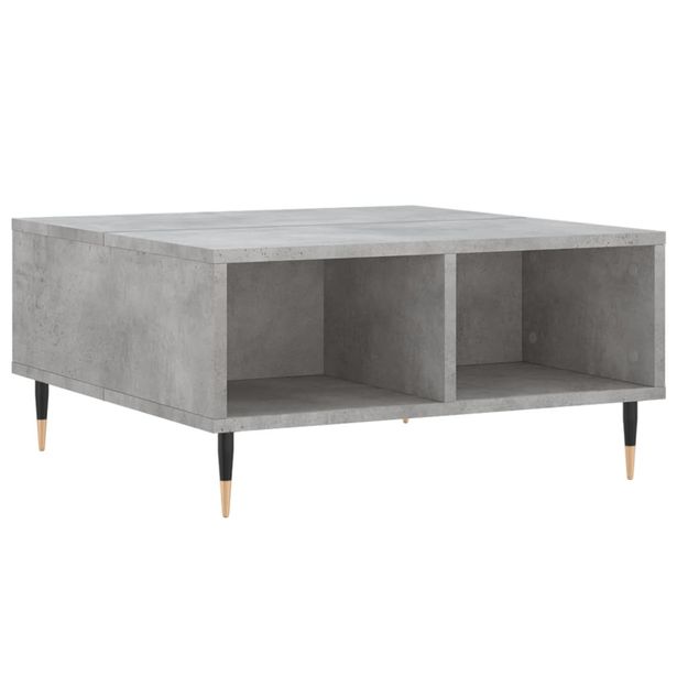 Sohvapöytä betoninharmaa 60x60x30 cm tekninen puu (27032)