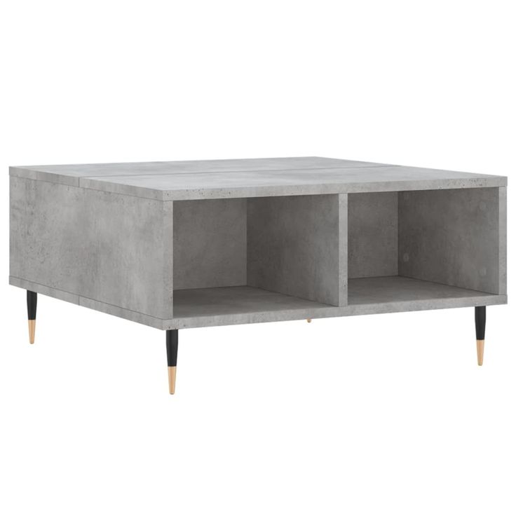 Sohvapöytä betoninharmaa 60x60x30 cm tekninen puu (27032)