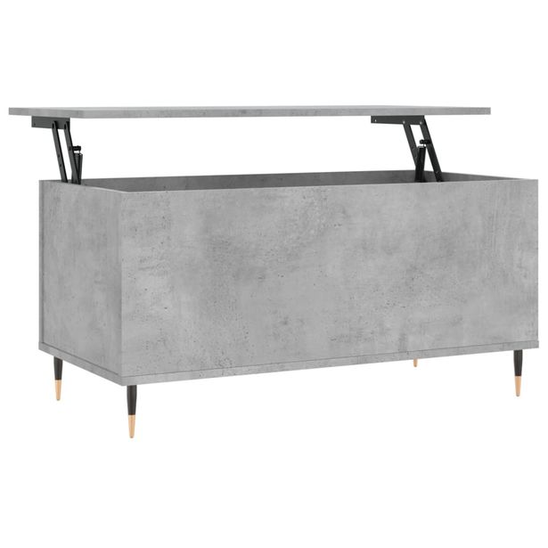 Sohvapöytä betoninharmaa 90x44,5x45 cm tekninen puu (30968)