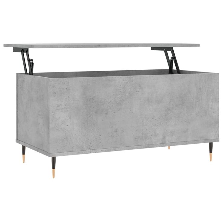 Sohvapöytä betoninharmaa 90x44,5x45 cm tekninen puu (30968)