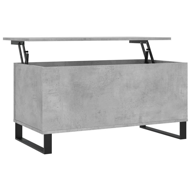 Sohvapöytä betoninharmaa 90x44,5x45 cm tekninen puu (30984)