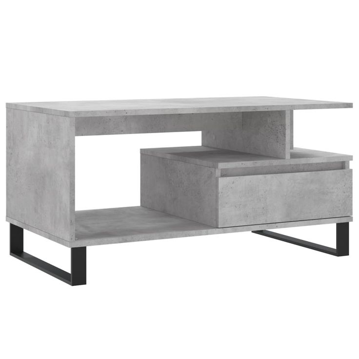 Sohvapöytä betoninharmaa 90x49x45 cm tekninen puu (31032)