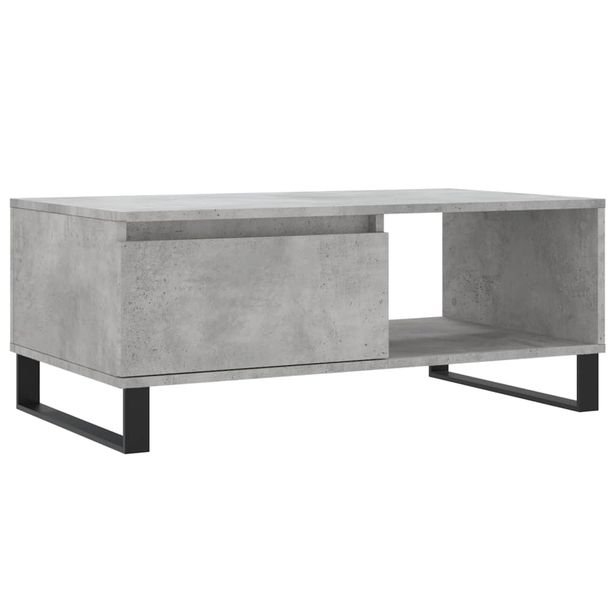 Sohvapöytä betoninharmaa 90x50x36,5 cm tekninen puu (30576)