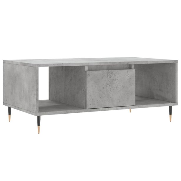 Sohvapöytä betoninharmaa 90x50x36,5 cm tekninen puu (30584)