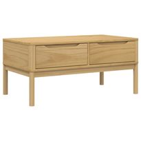 Sohvapöytä FLORO vahanruskea 99x55,5x45 cm täysi mänty (74017)