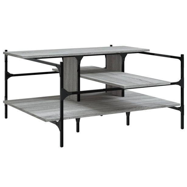 Sohvapöytä harmaa Sonoma 100x100x48,5 cm tekninen puu (42314)