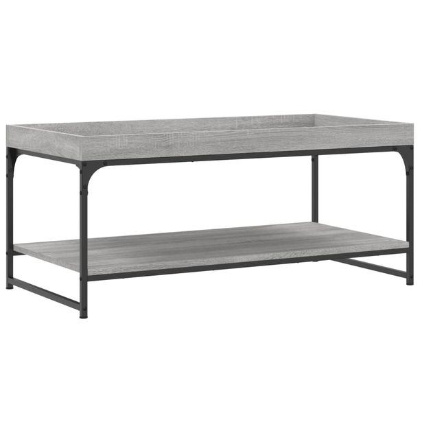 Sohvapöytä harmaa Sonoma 100x49x45 cm tekninen puu (32806)