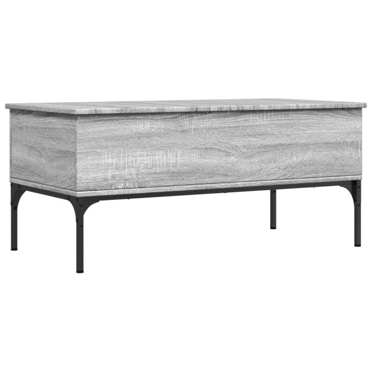 Sohvapöytä harmaa Sonoma 100x50x45 cm tekninen puu ja metalli (45414)
