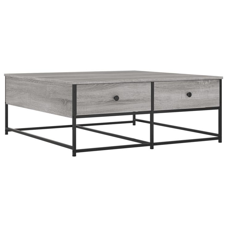 Sohvapöytä harmaa Sonoma 100x99x40 cm tekninen puu (35297)