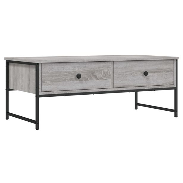 Sohvapöytä harmaa Sonoma 101x49x39,5 cm tekninen puu (37740)
