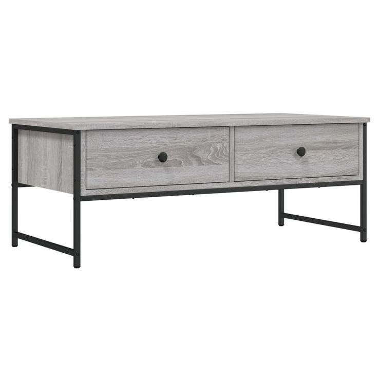 Sohvapöytä harmaa Sonoma 101x49x39,5 cm tekninen puu (37740)
