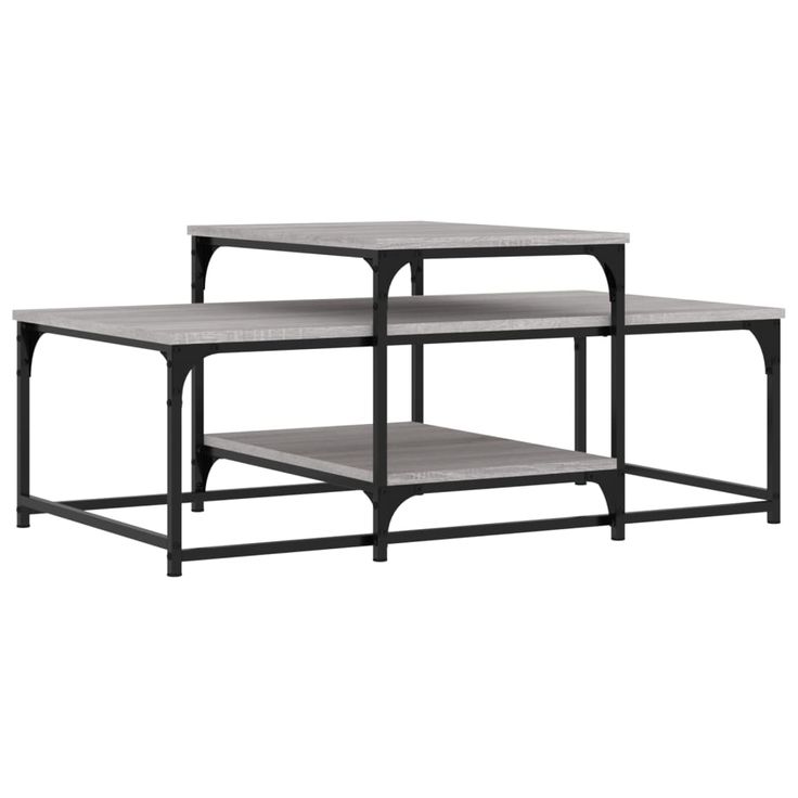Sohvapöytä harmaa Sonoma 102x60x45 cm tekninen puu (35317)