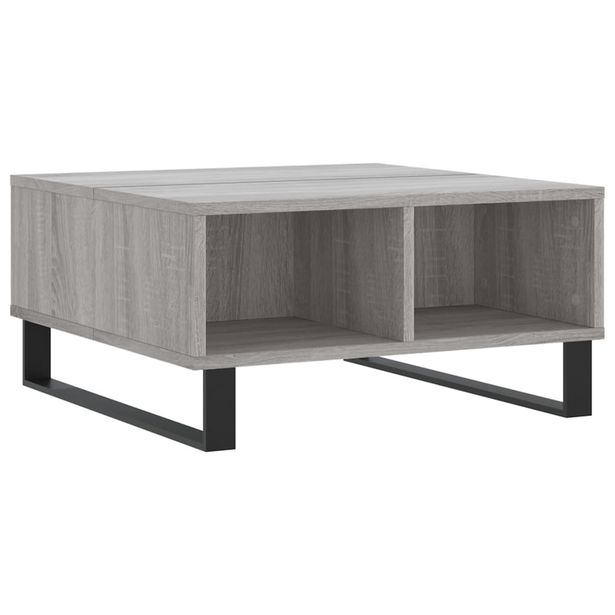 Sohvapöytä harmaa Sonoma 60x60x30 cm tekninen puu (27050)