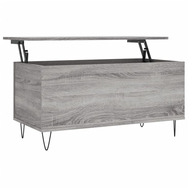 Sohvapöytä harmaa Sonoma 90x44,5x45 cm tekninen puu (30978)