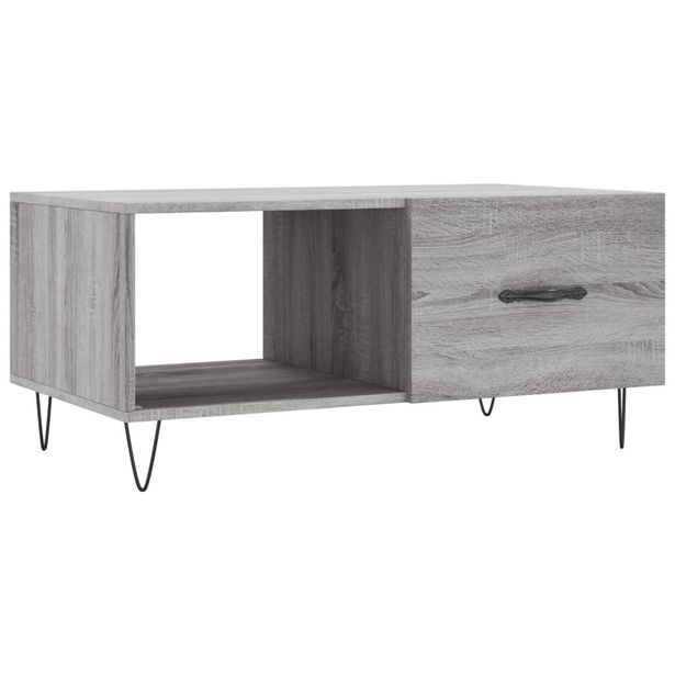Sohvapöytä harmaa Sonoma 90x50x40 cm tekninen puu (29210)