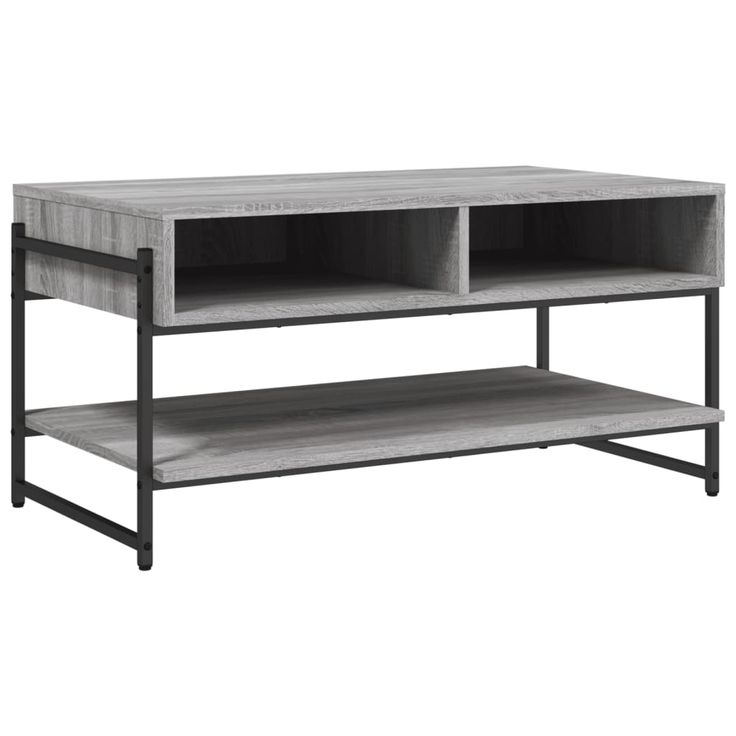 Sohvapöytä harmaa Sonoma 90x50x45 cm tekninen puu (38971)