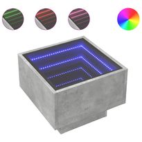Sohvapöytä Infinity LED-valoilla, 40x40x30 cm, eri värejä (38660)