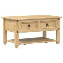 Sohvapöytä laatikoilla Corona 85x50x45 cm täysi mänty (02772)