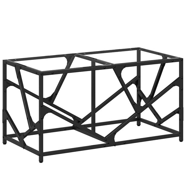 Sohvapöytä läpinäkyvä lasinen pöytälevy 78,5x40x41 cm teräs (45994)