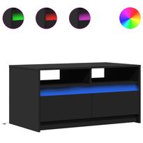 Sohvapöytä LED-valoilla, tekninen puu, eri värejä (42501)