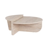 Sohvapöytä Linento Furniture Orion, traverten-marmorijäljitelmä, Verkkokaupan poistotuote