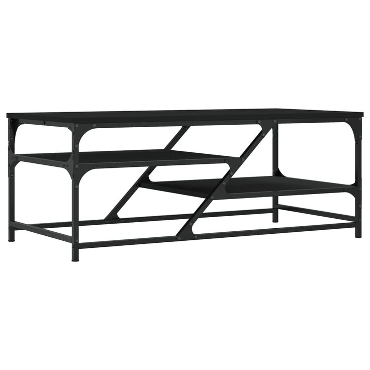 Sohvapöytä musta 100x49x40 cm tekninen puu (35344)