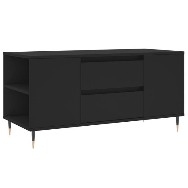 Sohvapöytä musta 102x44,5x50 cm tekninen puu (30989)